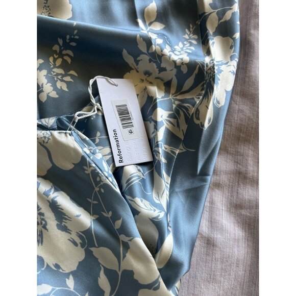 NWT Reformation Bryn Long Silk Dress 10 - Picture 10 of 11